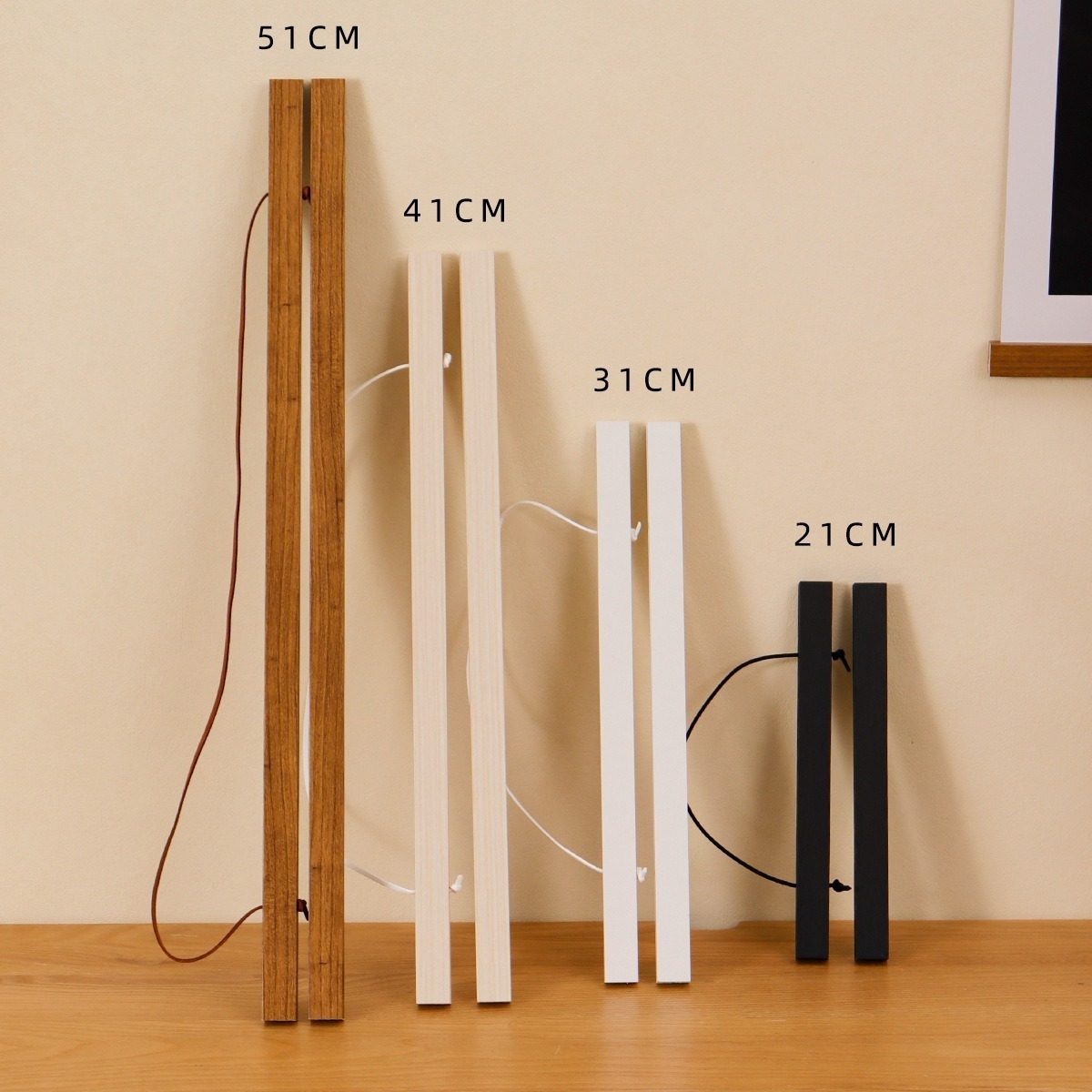 Handmade Wooden Magnetic Hanging Picture Frame Poster Display Photo Frame Calligraphy Painting Artwork Mounting Scroll Decoration