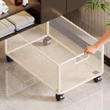 Dirty Clothes Basket under the Bathroom Cabinet, Dirty Clothes Storage Basket, Large Capacity Wheeled Mobile Toilet, Storage Rack under the Washstand