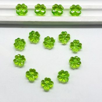 Fresh four-leaf clover jewelry decorative acrylic accessories diy handmade homemade beaded mobile phone chain wholesale accessories