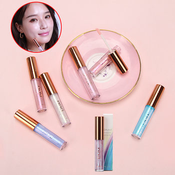 Dnm polarized lip gloss chameleon pearl light dazzling sequins shiny moisturizing natural long-lasting lip glaze 6 colors available