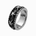 Zz16 five-pointed star cast ring retro style