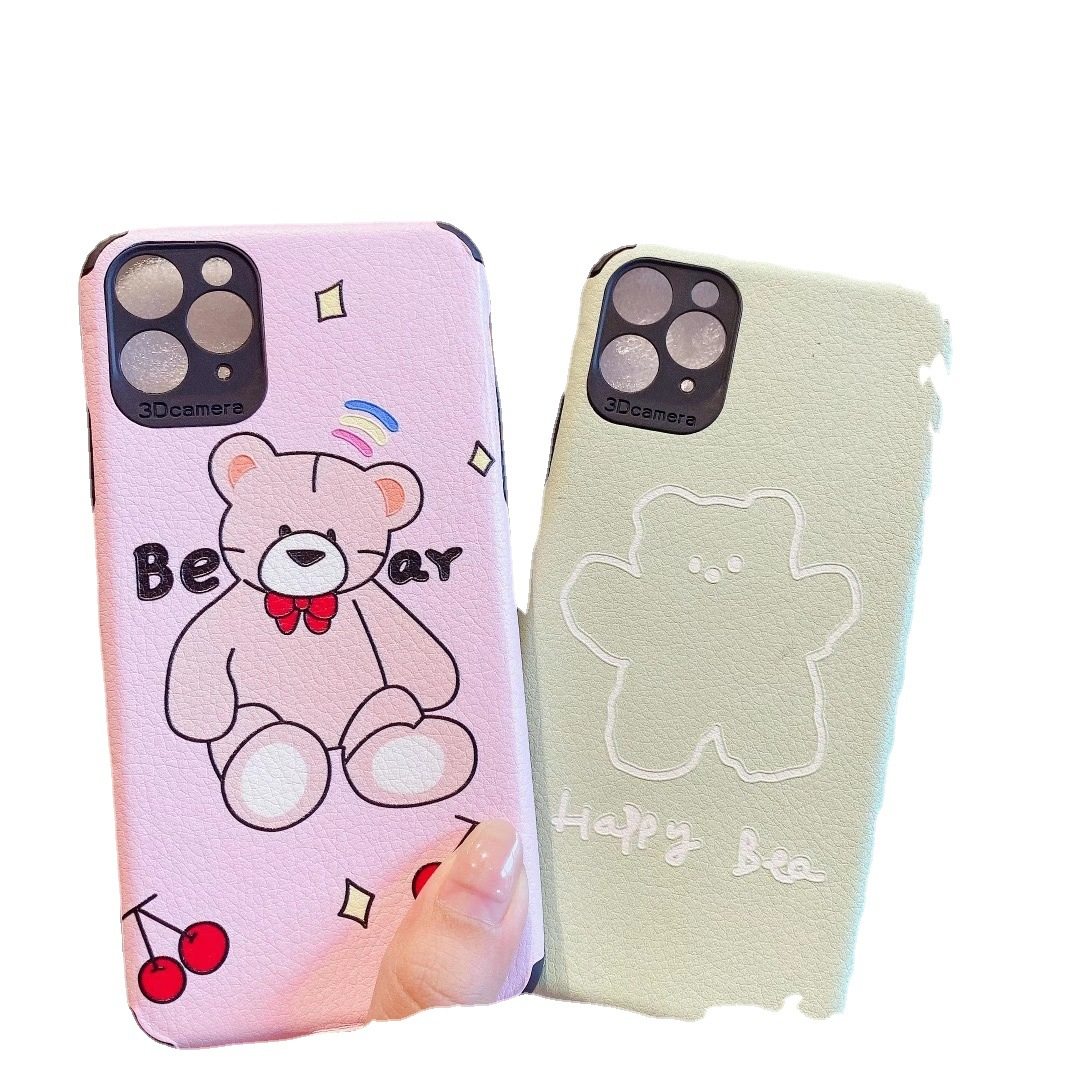 Four-cornered lambskin OPPORENO13 cartoon silicone phone case A32 A58 soft case protection-K12X
