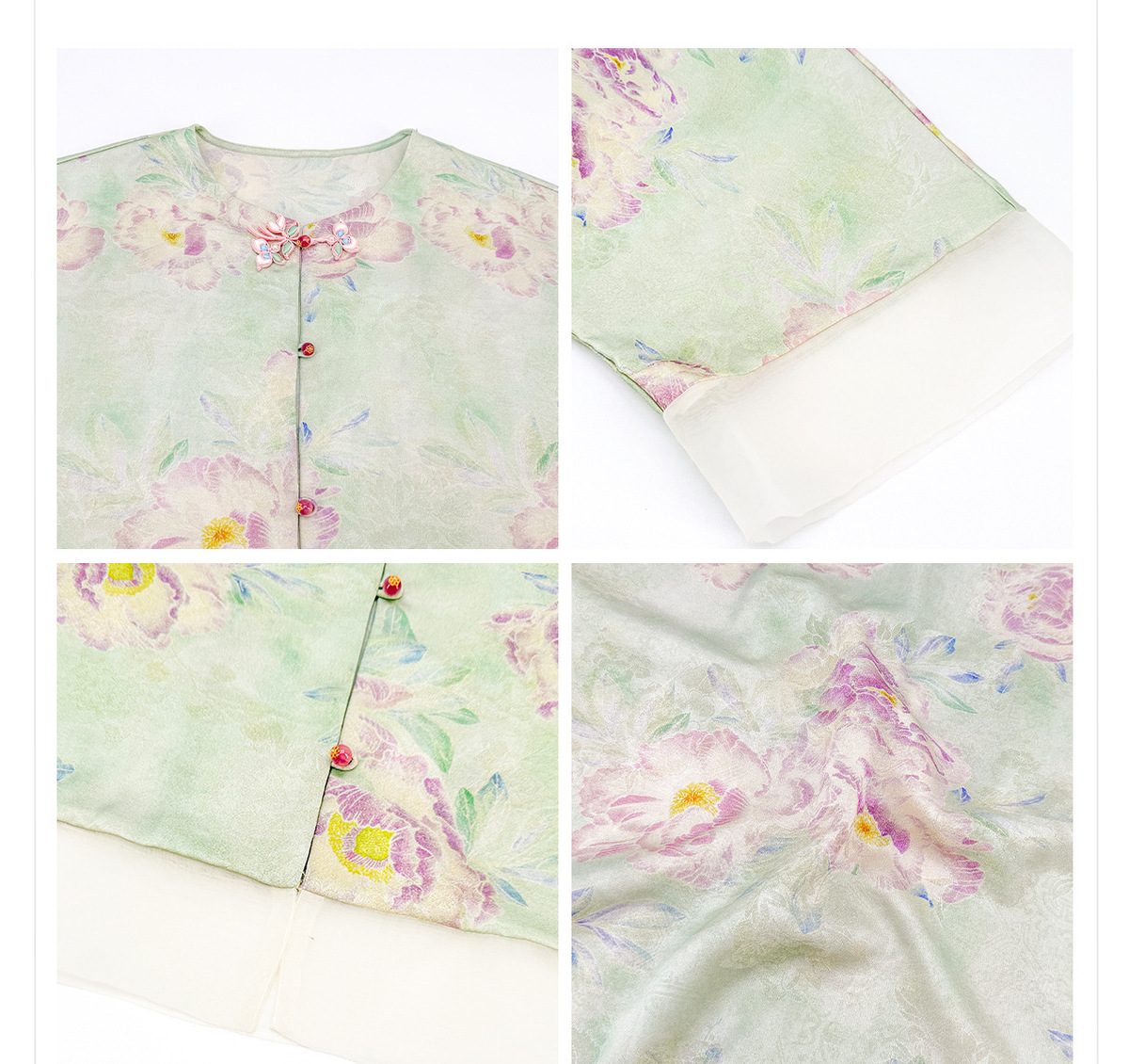 Bộ áo khoác dệt jacquard dáng dài tay kèm chân váy dài nữ tính — Chân váy màu tím, Xuân Huy Lục, Bộ