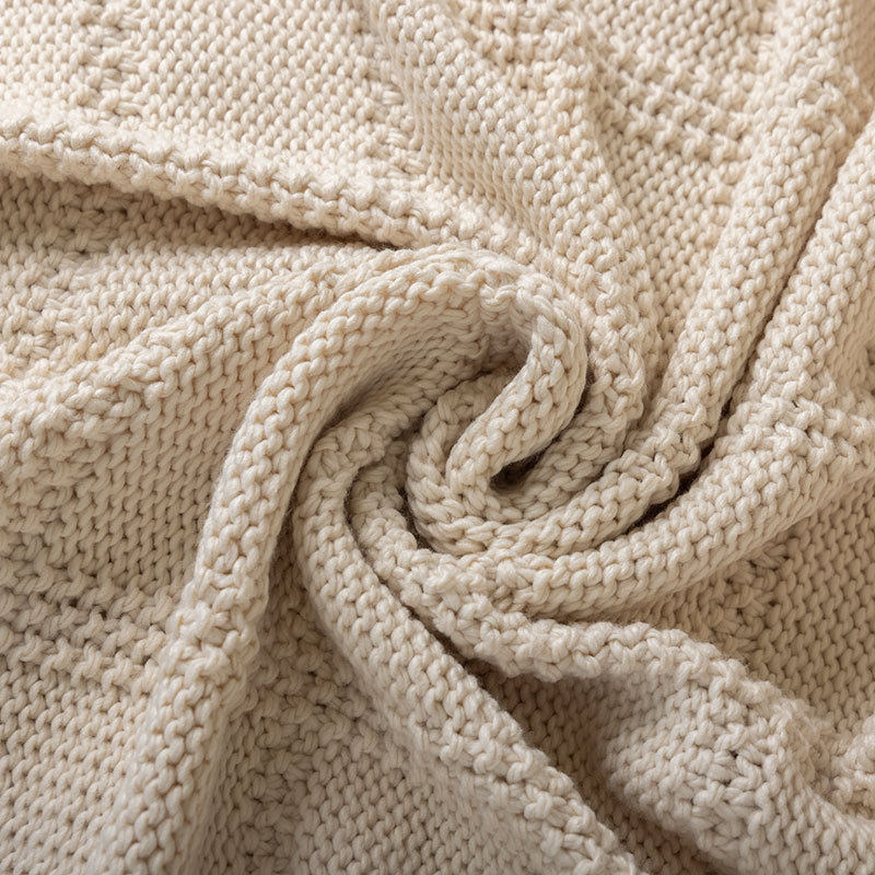 2025 New Ins Style Sofa Blanket Summer Office Air Conditioning Nap Blanket Knitted Wool Bay Window Blanket