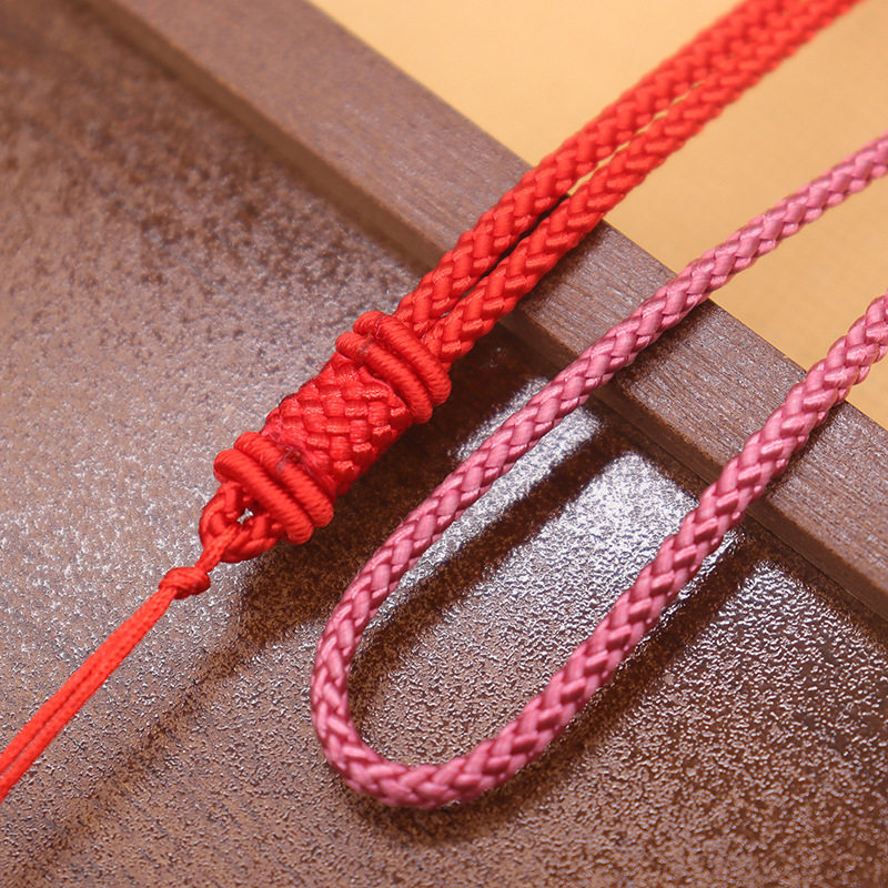 Factory direct supply simple jade diy woven jade lanyard beeswax necklace rope jewelry wholesale pendant lanyard