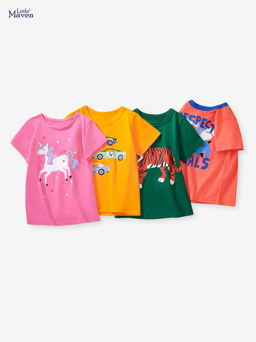 Custom-made Summer Top, Cotton Cartoon Boys' T-shirt, New Girls' T-shirt