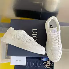 Pure original version D letter B27 new letter embroidery thick sole versatile lace up high-low casual board shoes for men and women