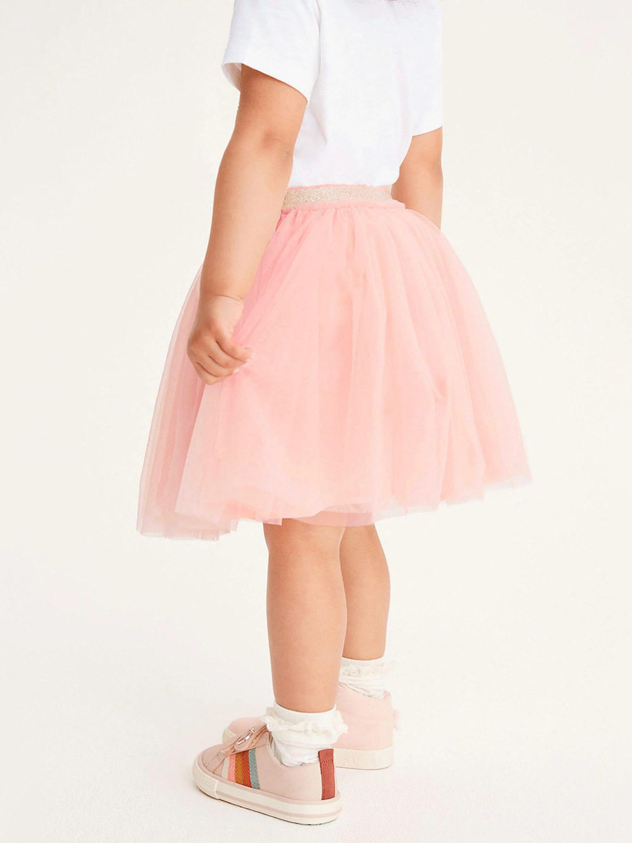 Custom Girls' Set, Summer Short-sleeve Tulle Dress 2-piece Outfit, Cute Kids' Set