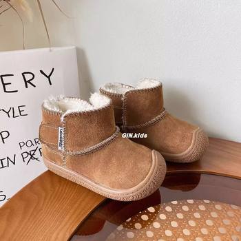 Baby Shoes Autumn and Winter Snow Boots for Kidsren 1 to 3 Years Old Fleece-Lined Warm Kidsren's Cotton Shoes Baby Winter Shoes Toddlers