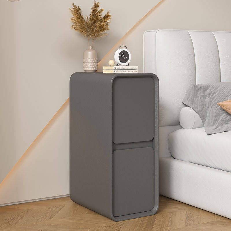 Light Luxury Solid Wood Bedside Table Cream Style Simple Modern Small Home Bedroom Bedside Table 20cm Sandwich Ultra-Narrow Cabinet