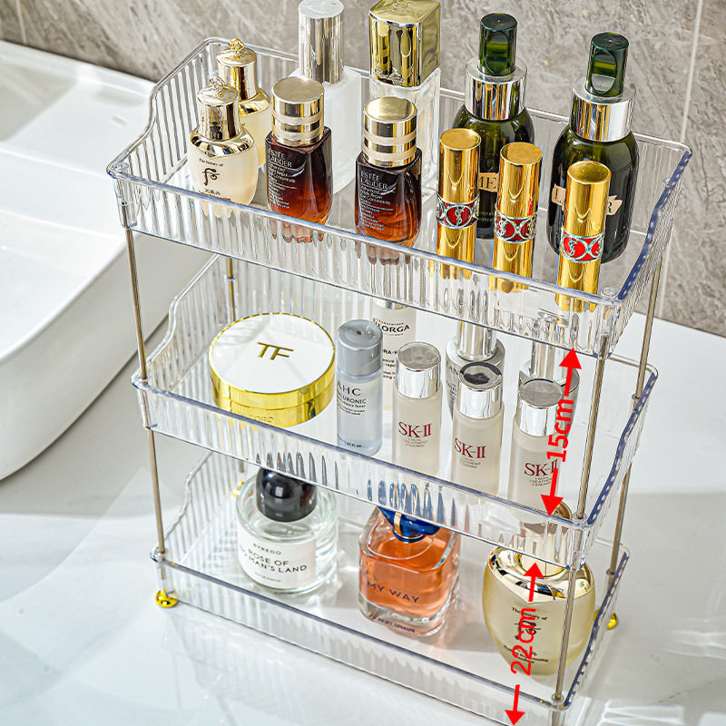 Advanced Transparent Desktop Storage Rack Dressing Table Cosmetic Storage Box Multifunctional Storage Rack Seasoning Rack