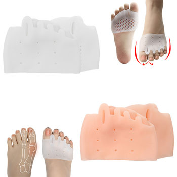 Five-hole anti-wear and anti-pain forefoot pad thumb valgus five-finger separation correction set unisex toe splitter