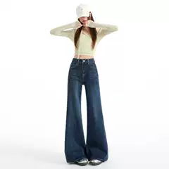 American Vintage High-Waisted Flared Jeans for Women 2026 Spring/Fall - Loose Fit, Non-Clinging, Slimming Bootcut Pants