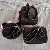 New Black Kt Cat Square Plush Coin Purse Portable Round Headphone Bag Cute Cartoon Mini Bag for Women