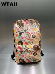 Bead Baby Cute Cartoon Little Monkey Backpack Printed Large Capacity Backpack Graffiti Student School Bag Large