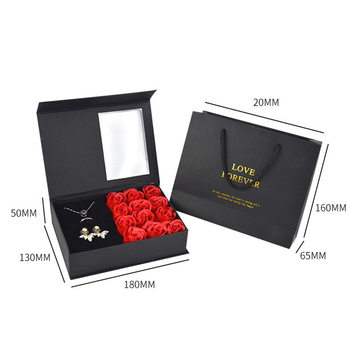 Jewelry Box Wholesale Jewelry Box 12 Flower Soap Flower Jewelry Box Mother's Day Valentine's Day Necklace Packaging Box in stock