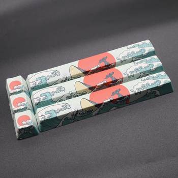 Color pattern PBT material coral sea heat sublimation supplementary key cap space ESC single mechanical keyboard cap