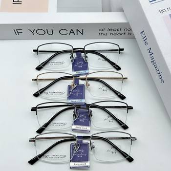 Shenzhen IP Electroplated Pure Titanium Glasses Frame Men's Seiko Business Half Frame Full Frame 18k Metal Sven Pi Shuai Glasses