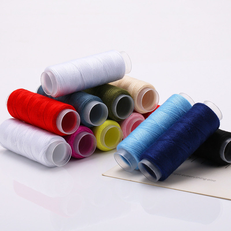 Wholesale Sewing Thread Colorful 402 Polyester Sewing Machine Gold Thread Household Handmade DIY Small Roll Thin Thread Sewing Clothes