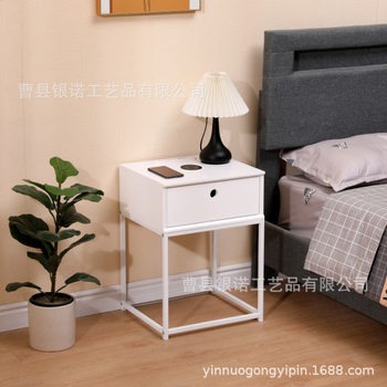 Simple Bedside Table Household Living Room Simple Corner Table Storage Cabinet Storage Cabinet Bedroom Bedside Storage Rack with Drawer