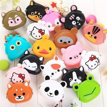 Coin Purse Women's Mini Student Korean Style Cute Buckle Coin Bag Cartoon Silicone Hand Small Coin Bag Small Bag