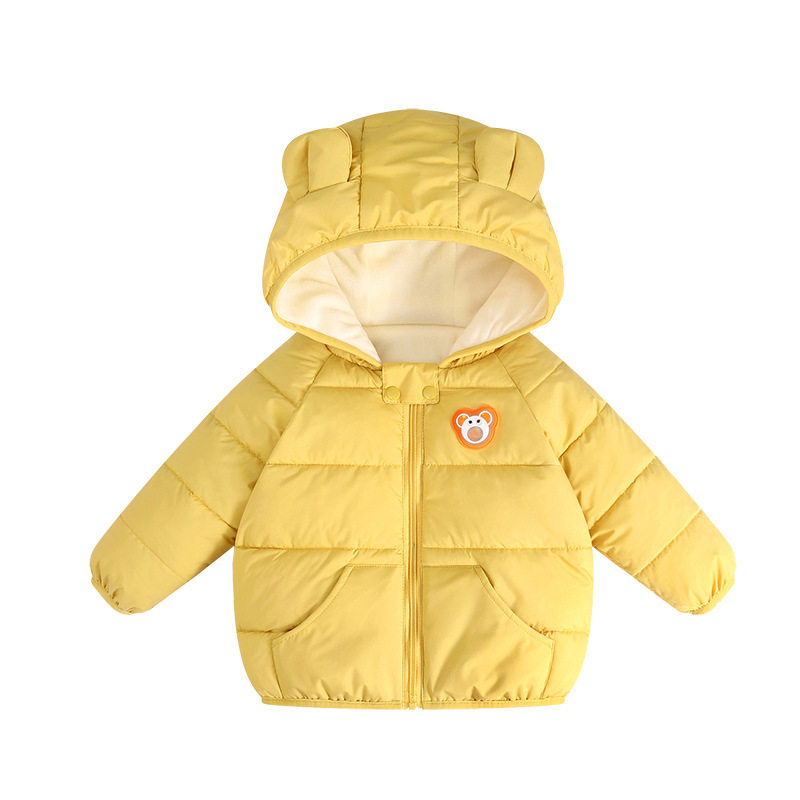 Children's Down Cotton Jacket with LED Lights, New Winter Thickened Coat, Boys & Girls Fleece-Lined Warm Jacket