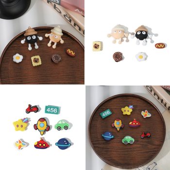 Explosions cute creative shoe buckle new high-end wholesale cartoon matching network red accessories hole shoes women DIY rubber buckle