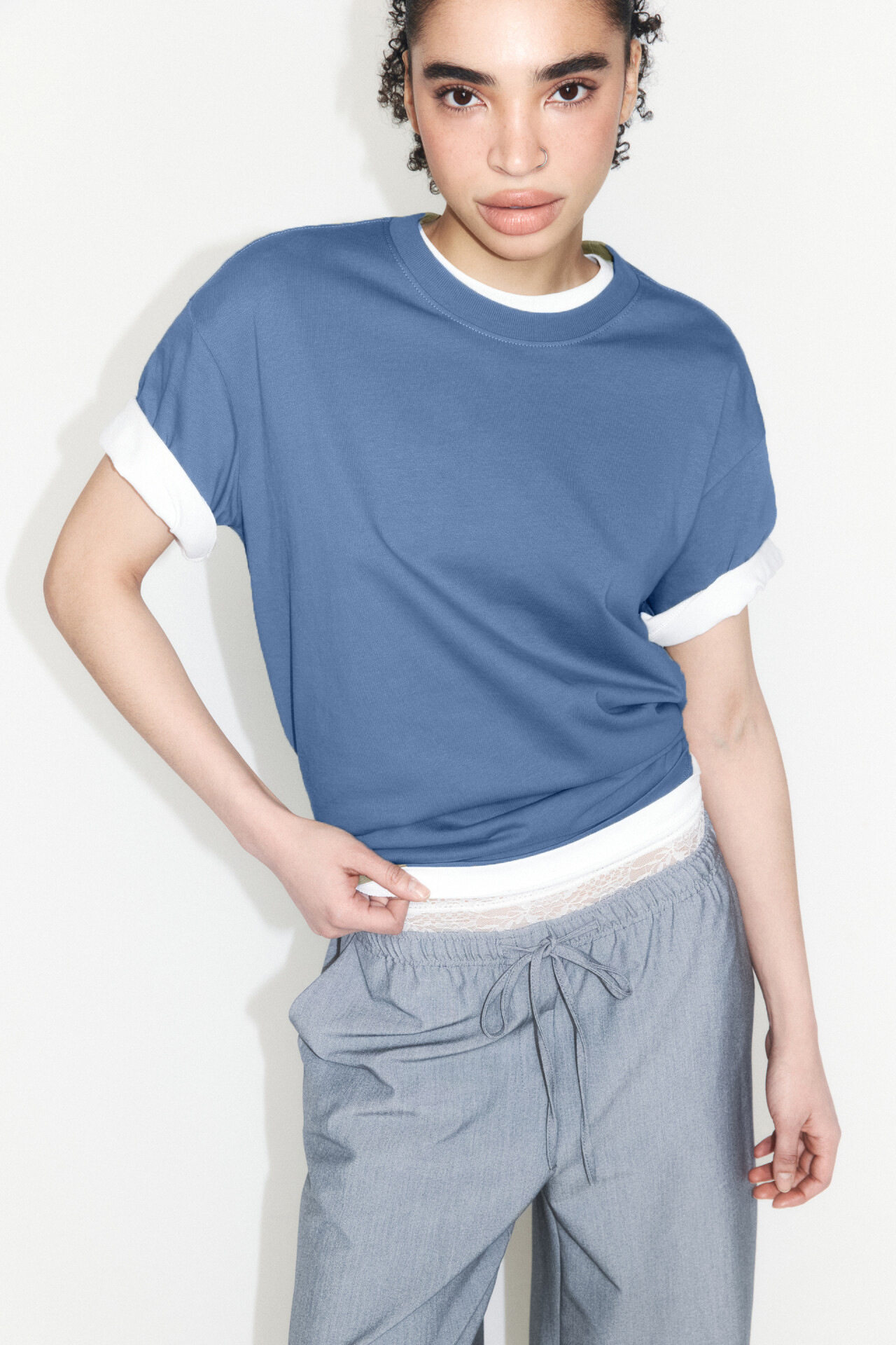 Womens 100 Cotton Solid Color T Shirt Round Neck Short Sleeve Versatile Style Spring Summer Collection Wholesale