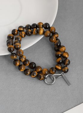 项链虎眼石东森锁骨链