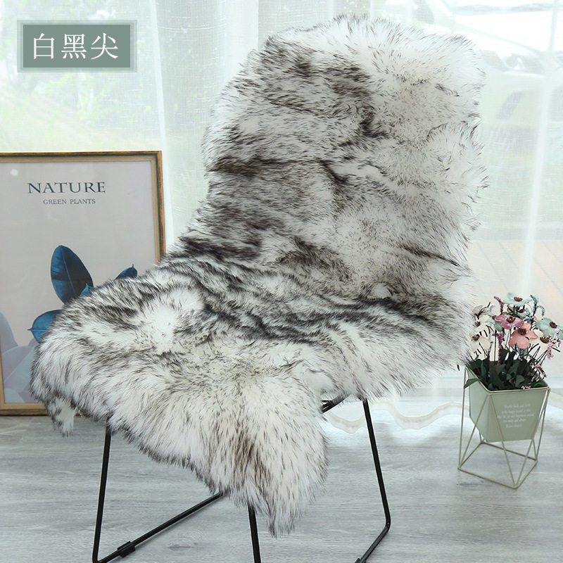 Ready Supply Solid Color Imitation Wool Carpet Sofa Cushion Chair Cushion Bedroom Living Room Bay Window Cushion Sheepskin Cushion