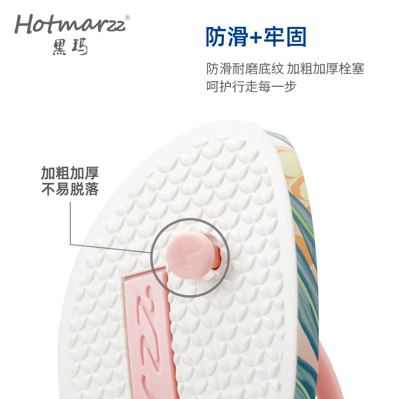 Hotmarzz Heima Women's Flip-Flops Small Fresh Non-Slip Flip-Flops Shopping Wear Pvc Sandals Slippers