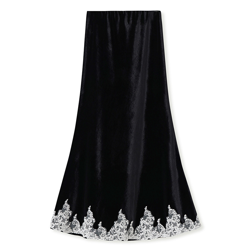 Bộ đầm nữ cổ tròn dài tay thêu sequin đính cườm kèm chân váy đuôi cá — váy, áo khoác