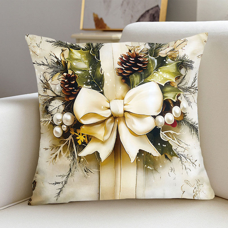 New Christmas Pillow Cover Holiday Elk Rabbit Decorative Sofa Atmosphere Decorative Linen Pillow Cover Wholesale