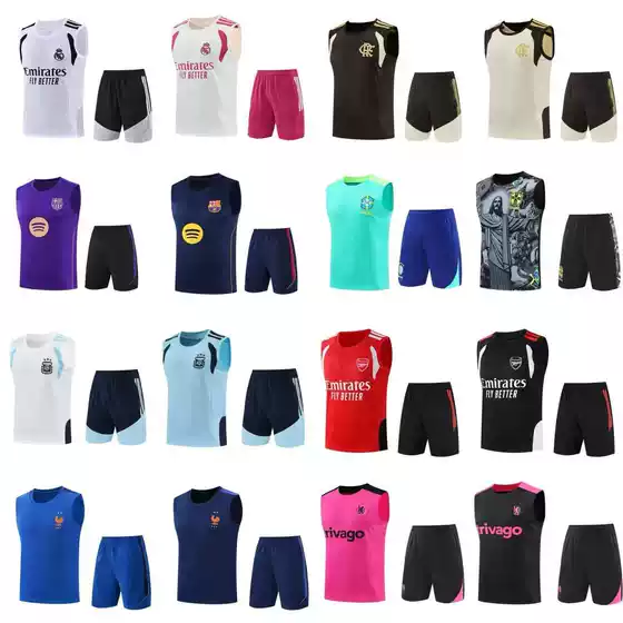 Wholesale Paris Arsenal Real Madrid Juventus Barcelona Chelsea France Brazil Vest Training Uniform Set
