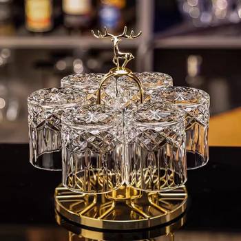 Selected high-value glass whisky glass tumbler cup net red crystal sprinkle bar wholesale