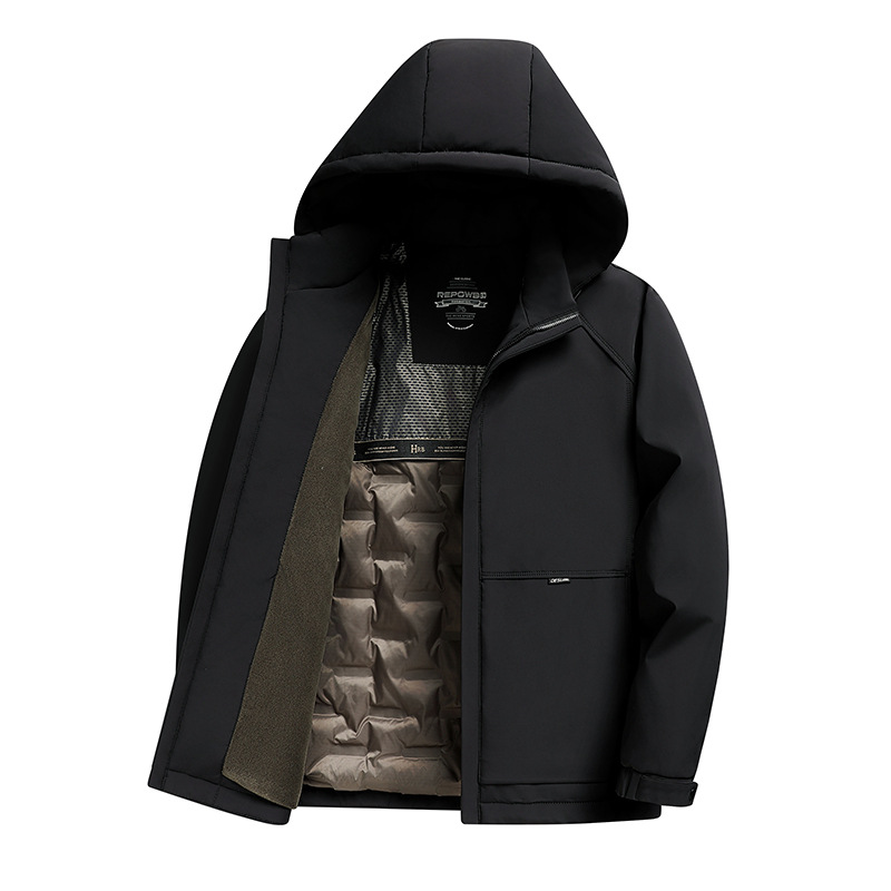 Áo Khoác Nam Mũ Liền Hàng Mùa Xuân Thu Đông Trung Niên