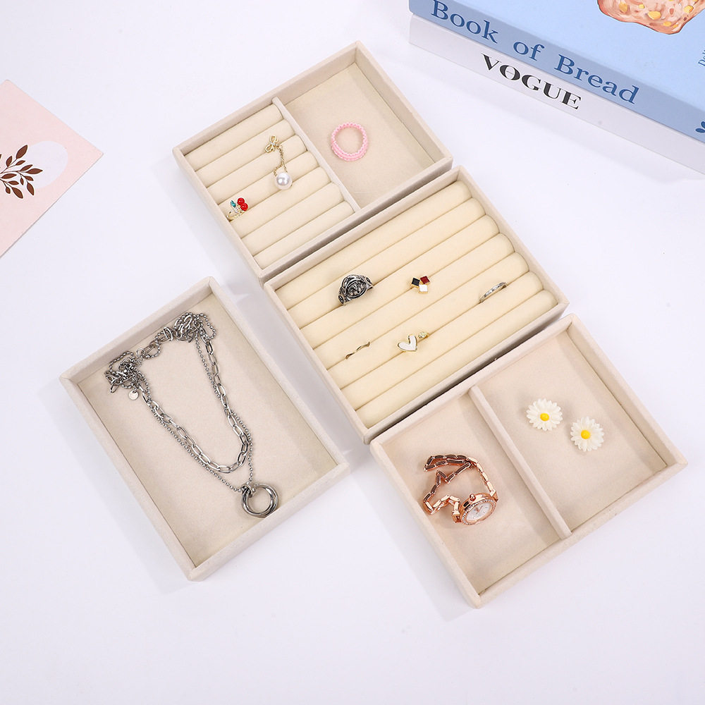 Best-Selling Bracelet Jewelry Box Velvet Ring Box Decorative Display Tray Drawer-Type Compartmentalized Jewelry Storage Box