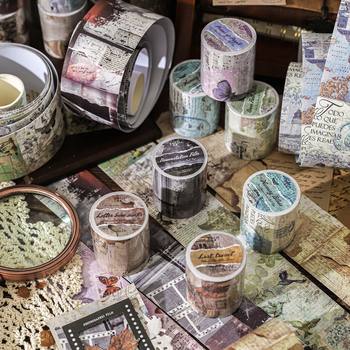 Paper trace tape Mingye old letter series retro hand account decoration material backing cycle paste 6