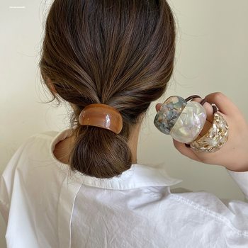 Korean Oval New Hair Tie Ins Internet Celebrity Fashion Hair Rope Elastic Band Ponytail Bun Elegant Hair Rope Hair Ring
