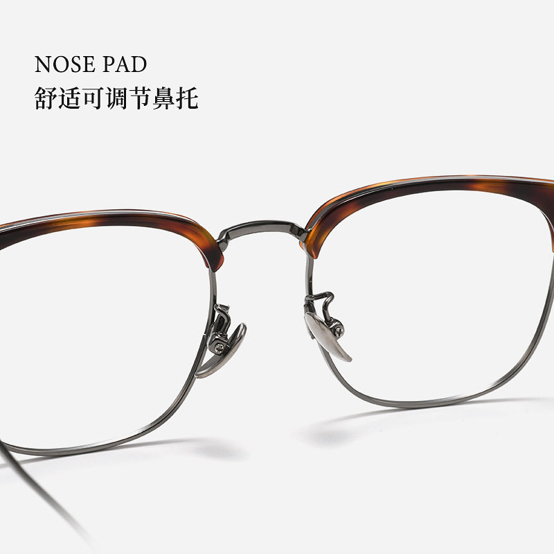 Masada Same Style Glasses Men's Business Large Frame Plate Designer Pure Titanium Eyebrow Frame Glasses Frame 80901S