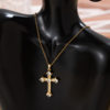 Cross-border New Zircon Diamond Cross Necklace Women's Niche Light Luxury High-end All-match Fashion Simple Collarbone Chain