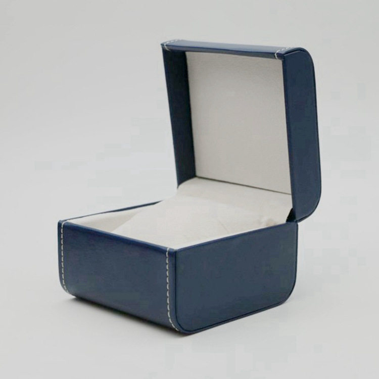 Curved Flip-Top Genuine Leather Watch Box Manufacturer Watch Box High-End Watch Jewelry Storage Packaging Box Pu Leather Watch Box