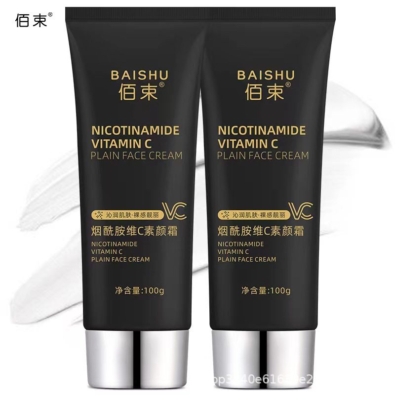 Ba Shu Makeup Cream, Niacinamide Vitamin C Makeup Cream, Anti-Sweat and Oil-Control Lazy Bb Cream Foundation Cream, Concealer Liquid Foundation