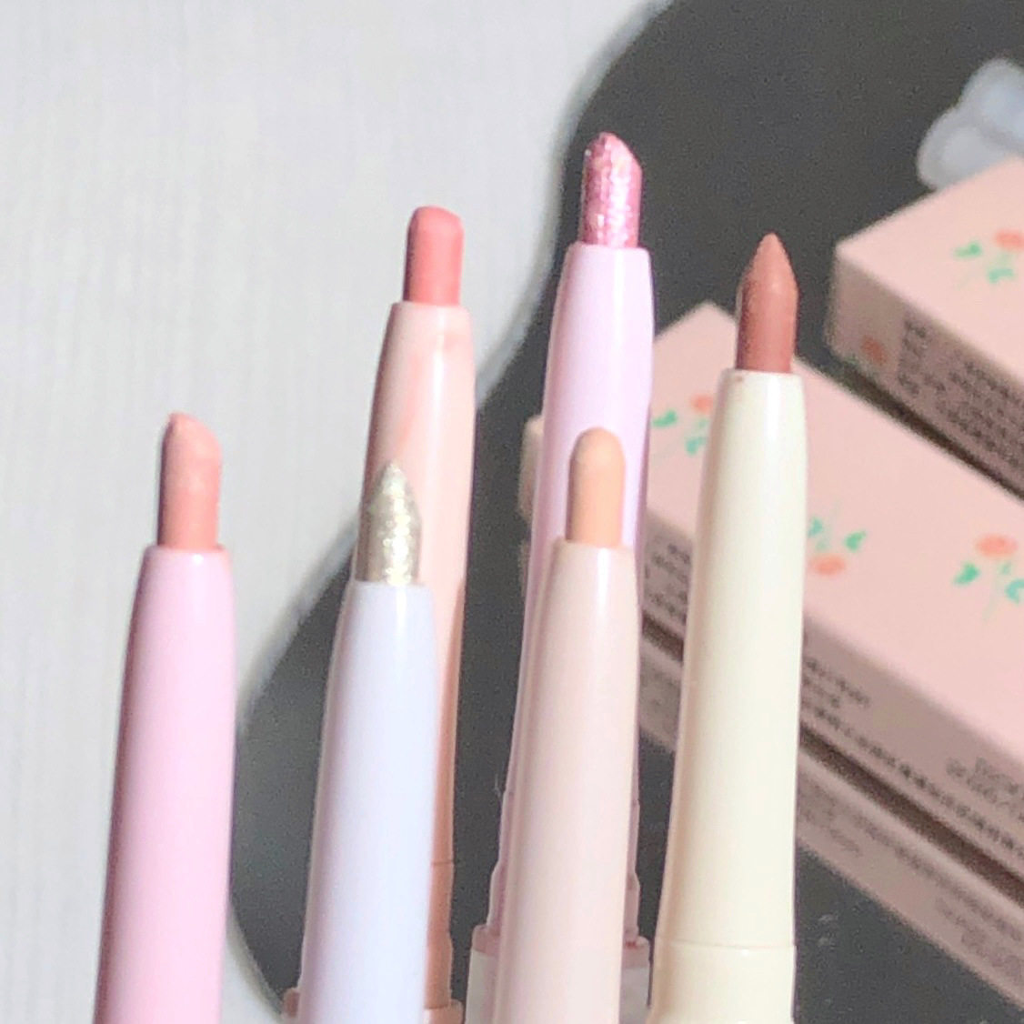 Sweetmint Brilliant Flower Season Double-Ended Silkworm Pen Highlighting and Brightening Two-In-One Waterproof and Sweatproof Not Easy to Smudge