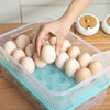 Multi-Color egg box kitchen household stackable refrigerator fresh-Keeping transparent storage box plastic frozen tray