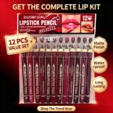 В комплекте с помадой-карандашом DUOMI GIRL matte lip liner поставляется точилка для карандашей, водонепроницаемая, устойчивая к поту, долговечная и простая в использовании