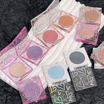 A Complete Set of Single-Color Eye Shadow Famoty Broken Diamond Flashing Cowherd High-Gloss Beauty Eye Shadow Palette Sequin Cosmetics