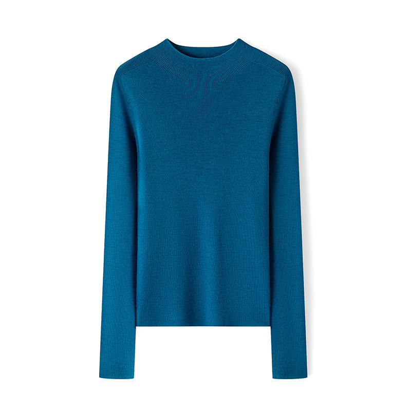 秋冬上新女装岛精无缝机洗美丽诺羊毛衫新澳纱线修身针织衫打底衫