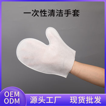 Disposable Dust Removal Cloth Non-Woven Gloves Dry and Wet Dual-Use Lazy Cleaning Cloth Household Cleaning Gloves
