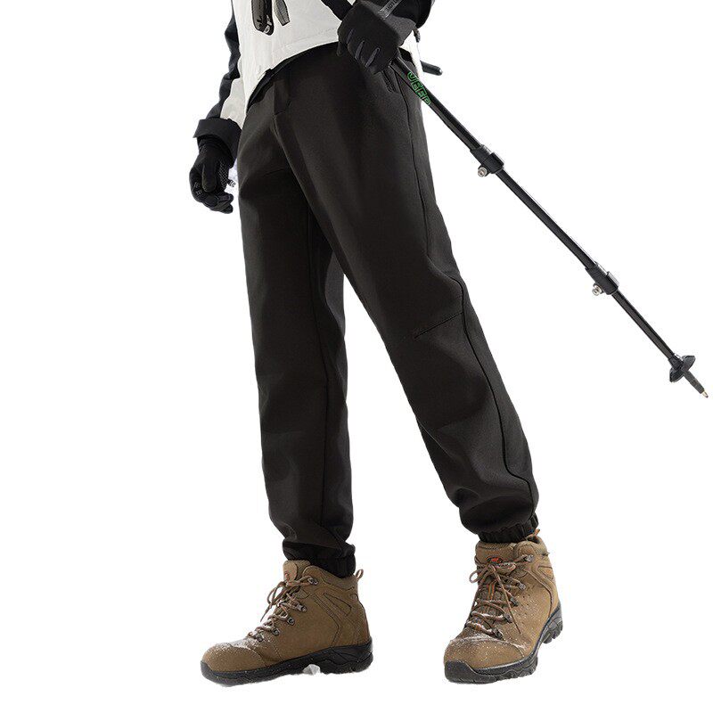 Ski Pants for Men and Women in Winter Windproof and Waterproof Fleece-Lined and Thickeneded Outdoor Sports Soft Shell Pants Mountaineering Assault Pants